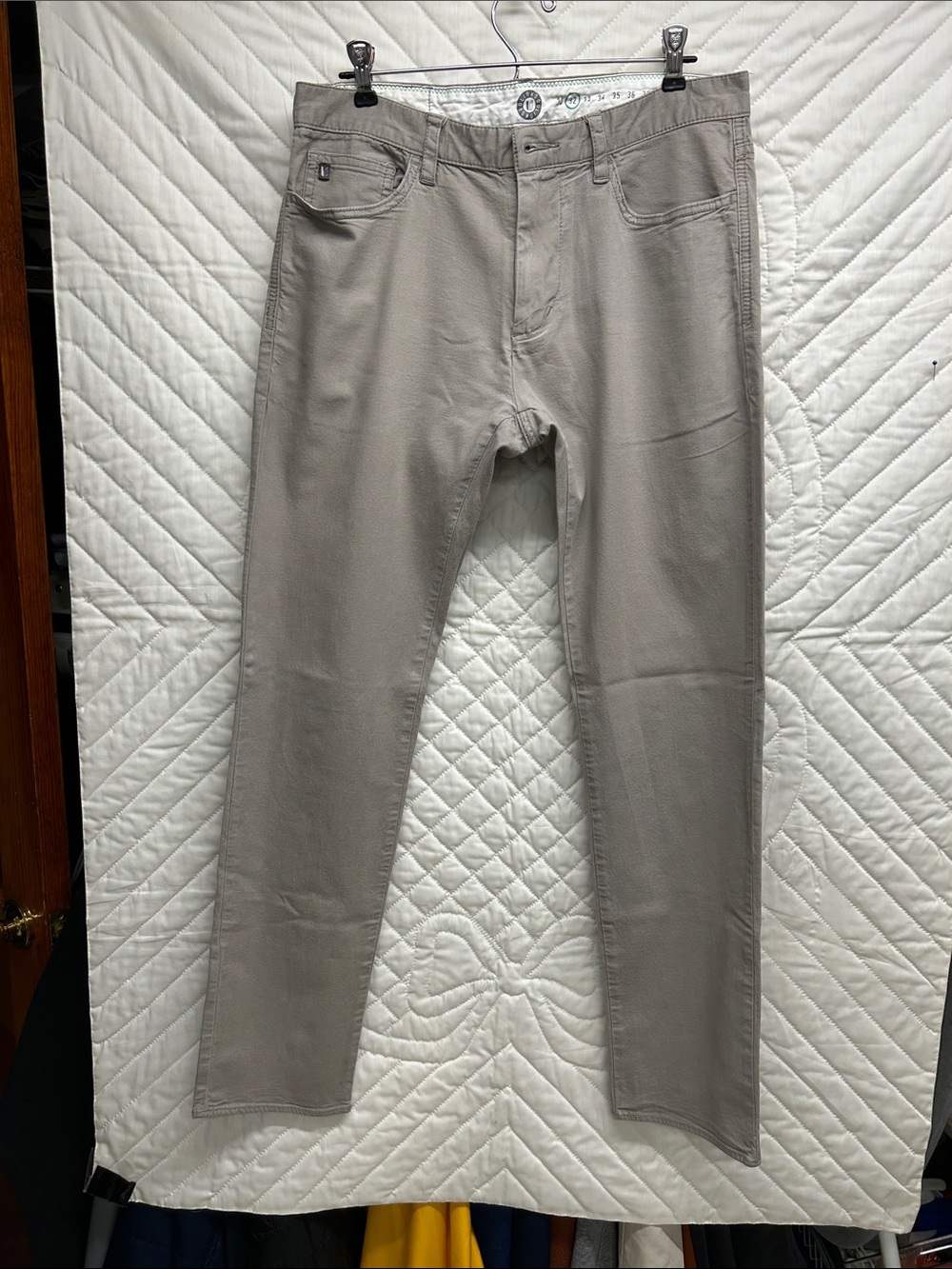 Men's Straight Chinos in Light Taupe